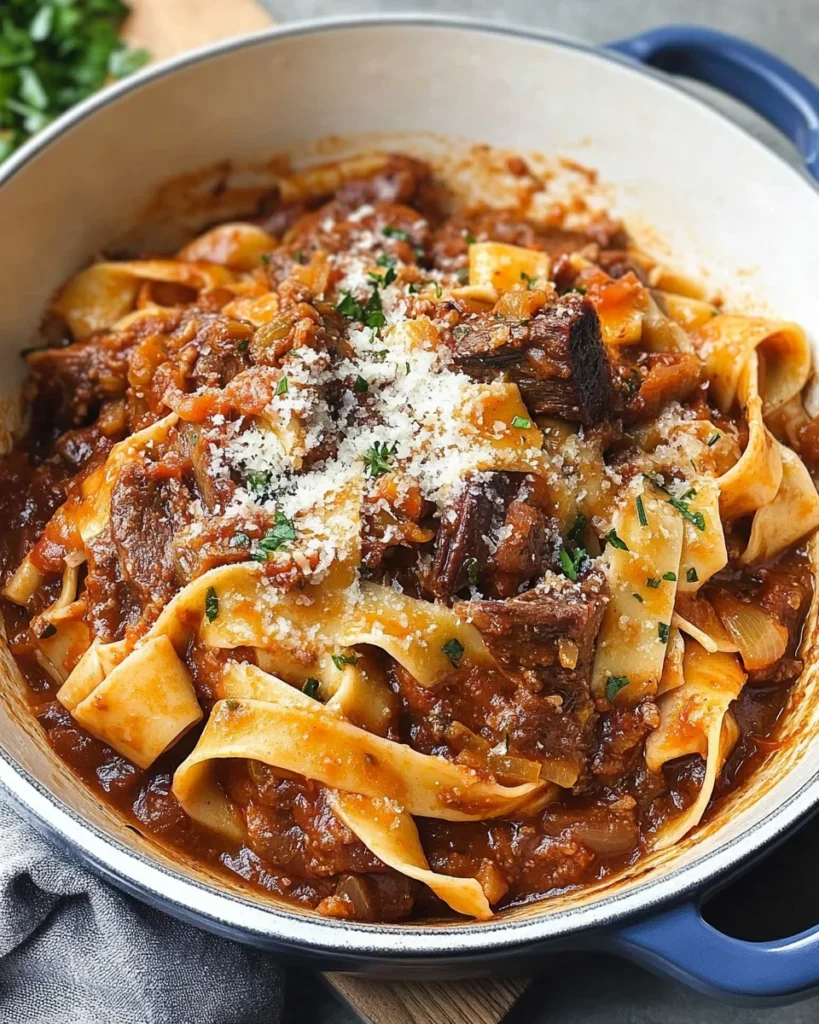 Dutch Oven Short Rib Ragu with Pappardelle