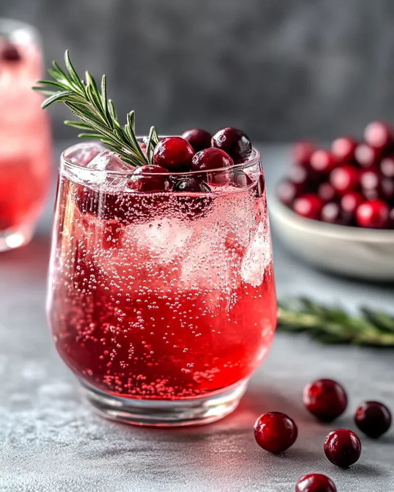 Festive Christmas Cranberry Spritzer