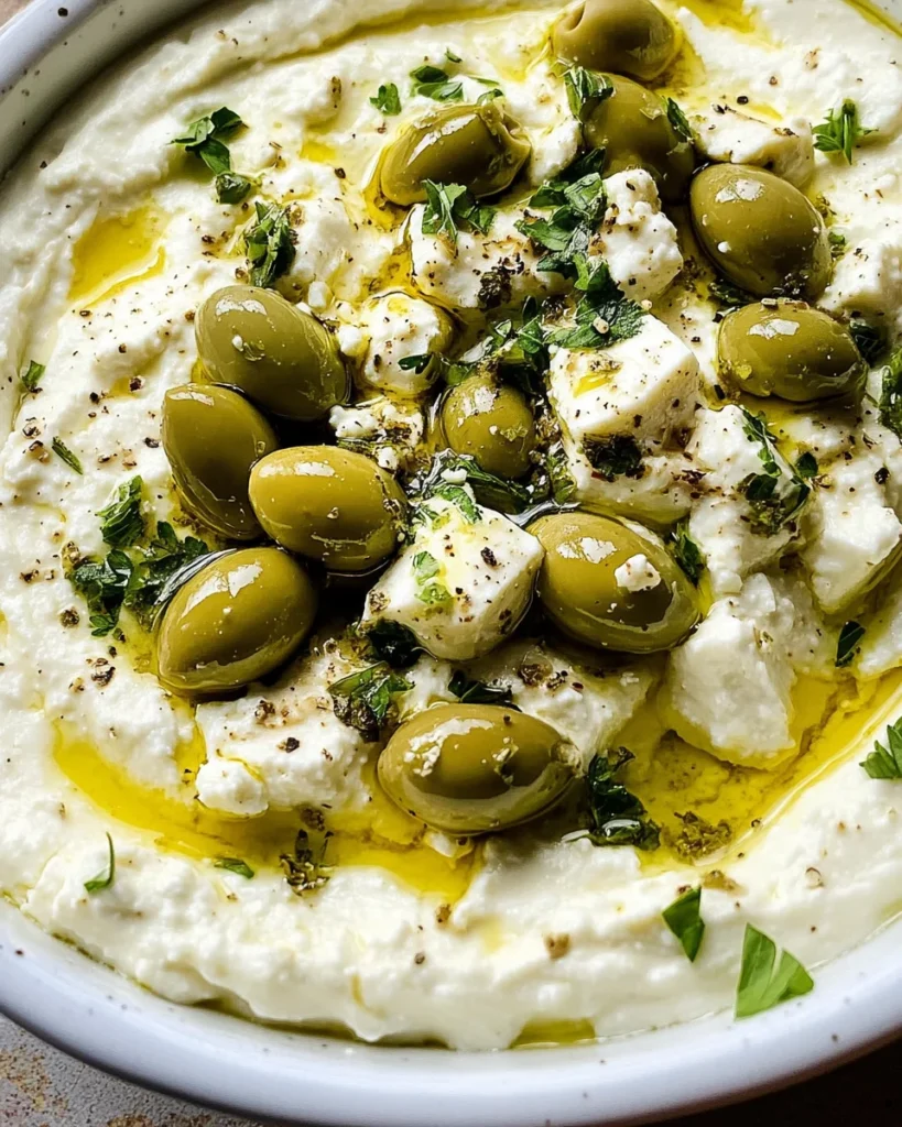 Green Olive and Feta Cheese Dip