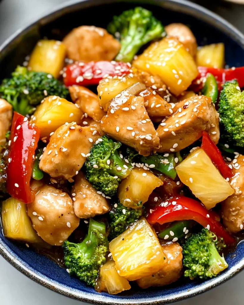 Healthy Pineapple Chicken Stir Fry
