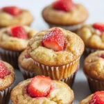 Healthy Strawberry Banana Yogurt Muffins