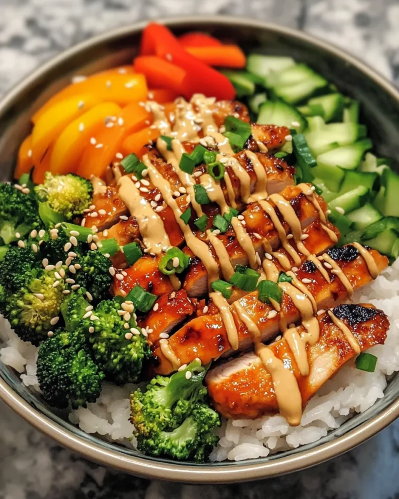 Korean BBQ Chicken Bowls with Gochujang Cream Sauce Awaits!