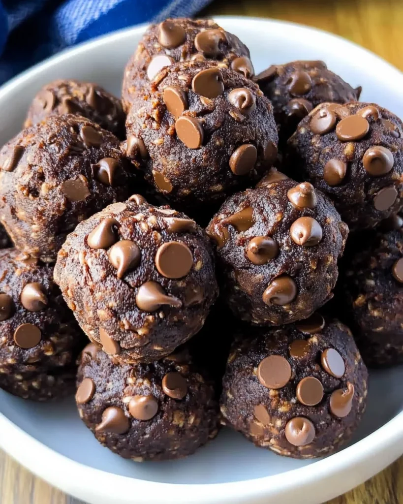No-Bake Brownie Protein Bites
