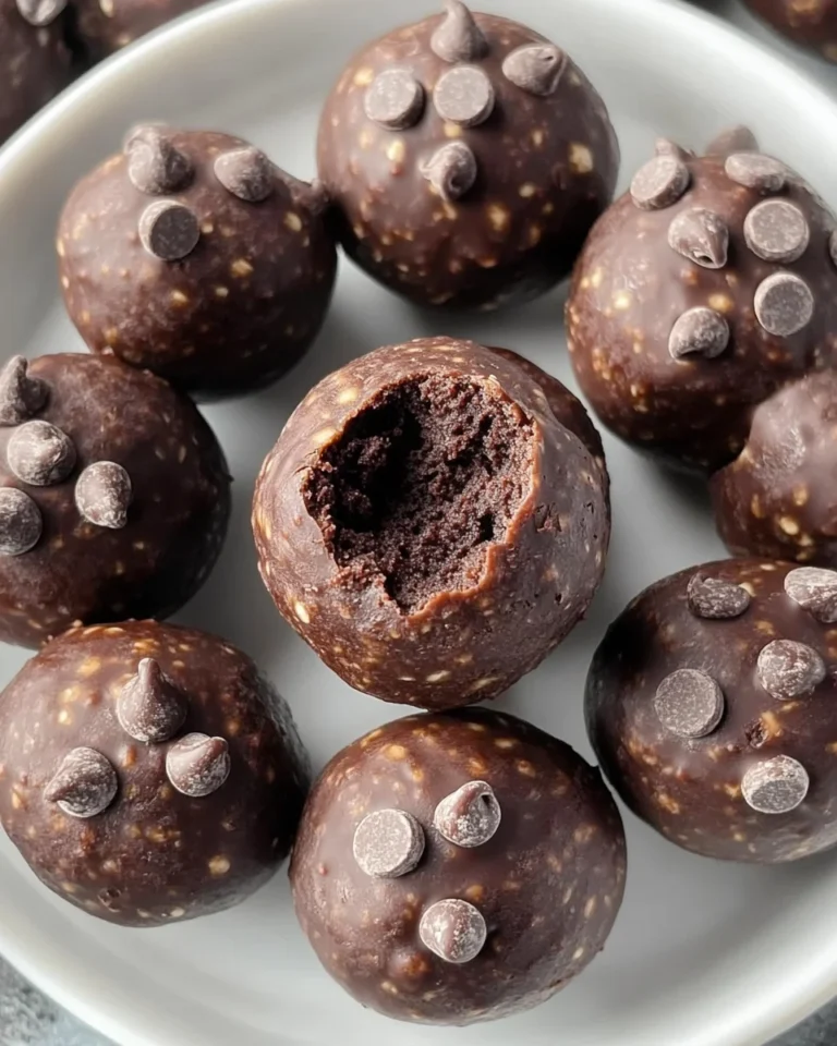 No-Bake Cottage Cheese Brownie Batter Protein Bites