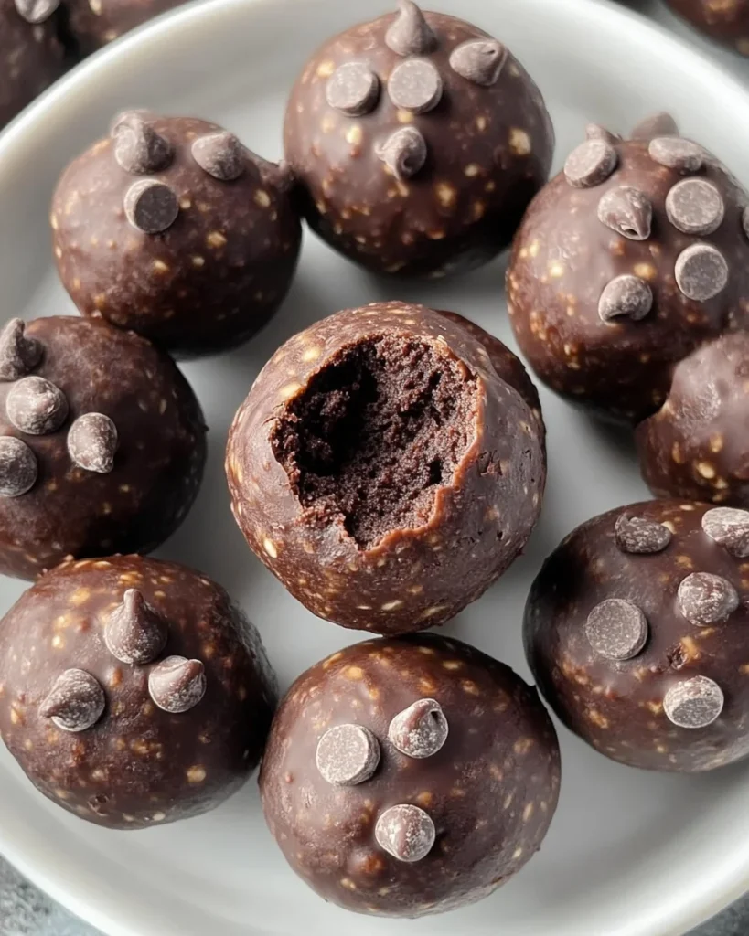 No-Bake Cottage Cheese Brownie Batter Protein Bites