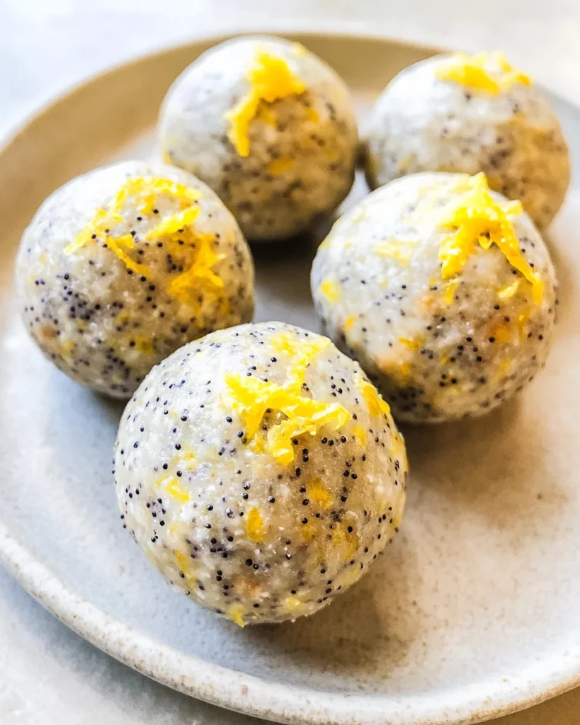 No-Bake Lemon Poppyseed Protein Balls
