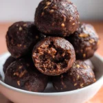 Ooey Gooey Brownie Batter Protein Balls (no bake and no blender required)