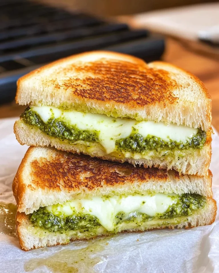 Pesto Mozzarella Grilled Cheese Recipe