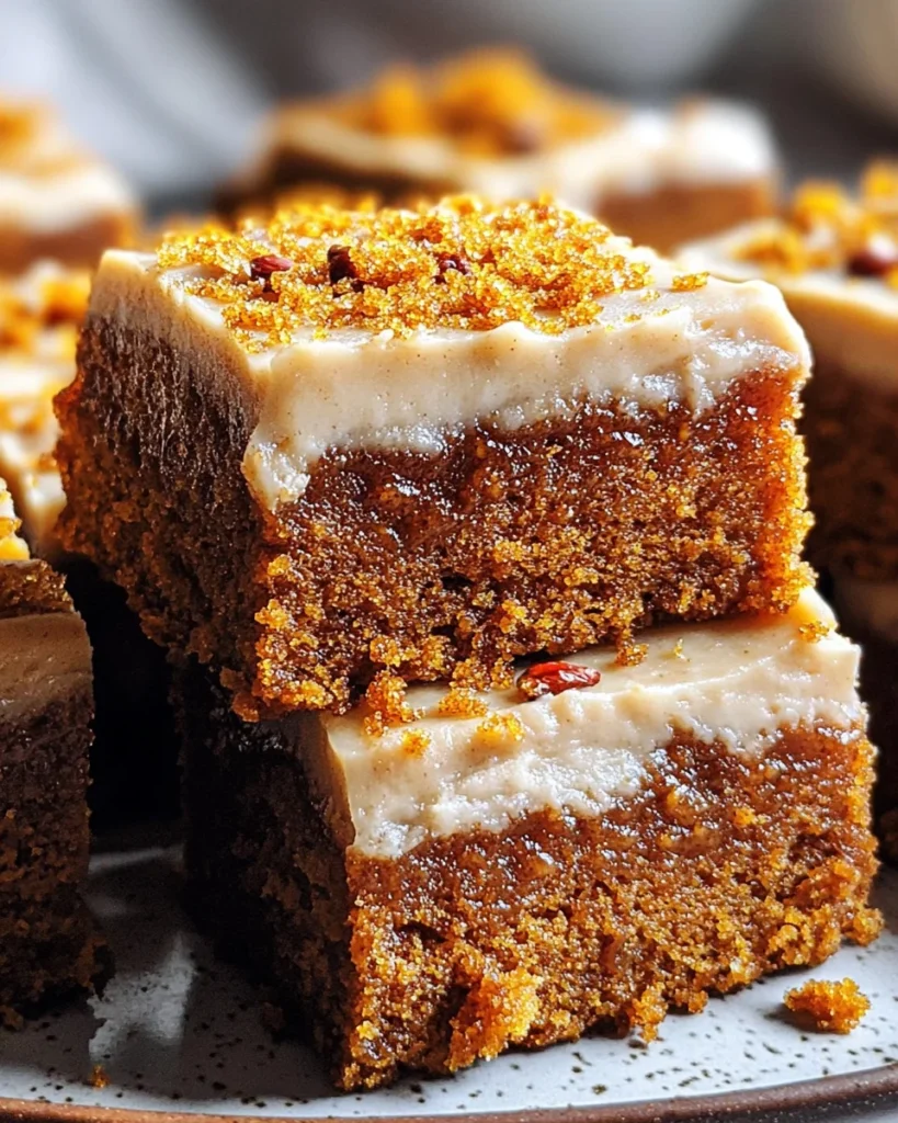 Pumpkin Bars with Brown Sugar Frosting