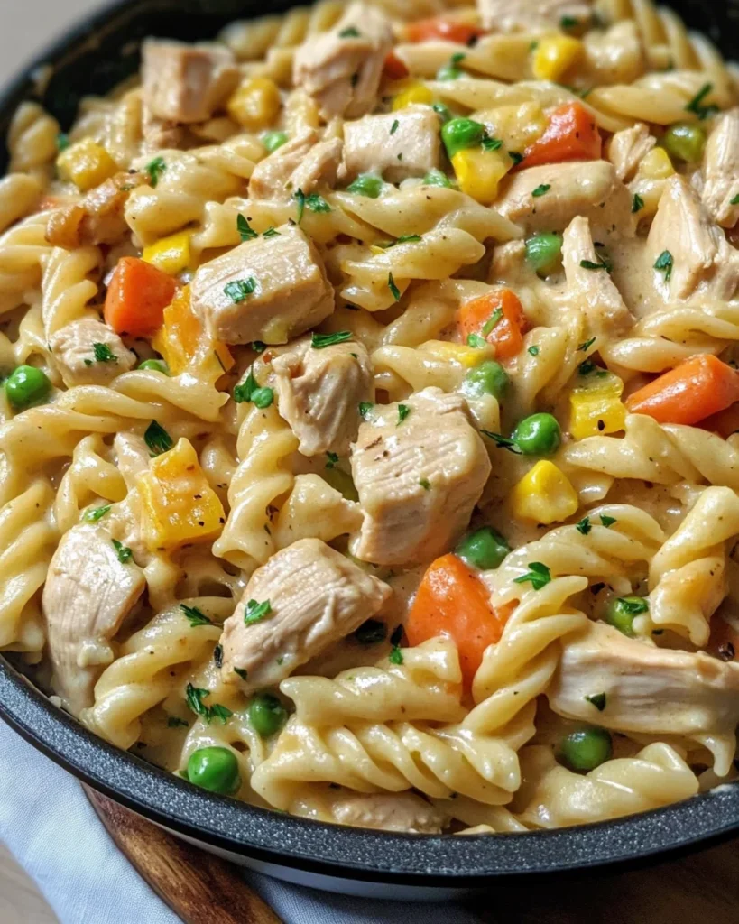Quick Chicken Pot Pie Pasta