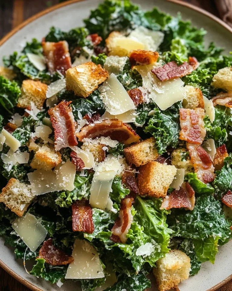 Roasted Garlic & Kale Caesar Salad