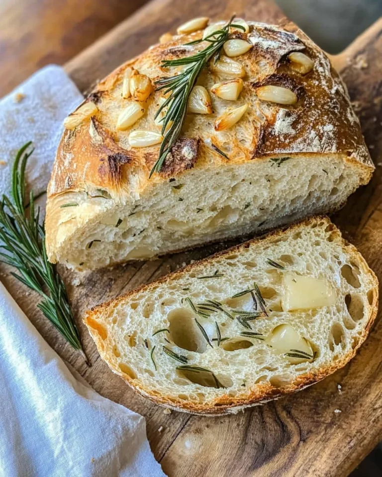 Roasted Garlic and Rosemary Sourdough Bread Recipe