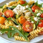 Roasted Veggie Pasta with Feta