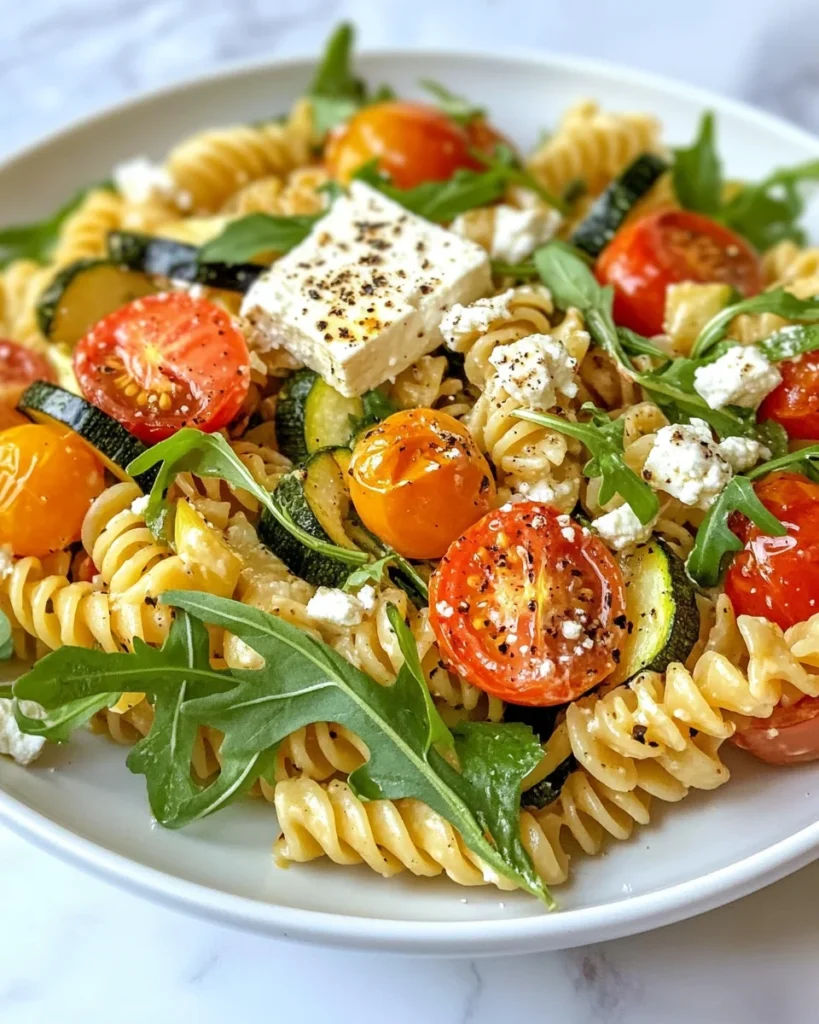 Roasted Veggie Pasta with Feta