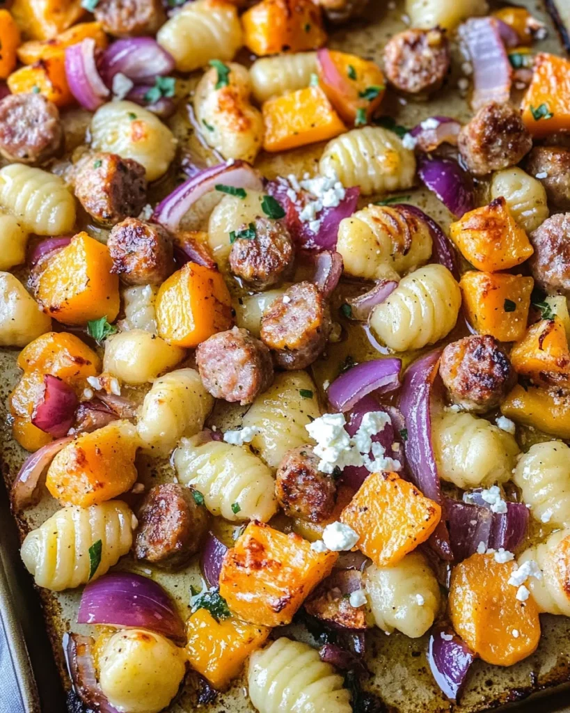 Sheet Pan Gnocchi with Spicy Sausage, Butternut Squash & Hot Honey