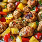 Sheet Pan Hawaiian Chicken with Pineapple and Peppers