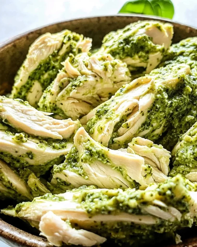 Simple Pesto Chicken Salad - 3-Ingredients!
