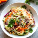 Spring Roll Salad with Spicy Ginger Dressing