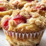 Strawberry Cream Cheese Muffins with Streusel Crumb Topping