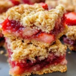 Strawberry Oatmeal Crumble Bars