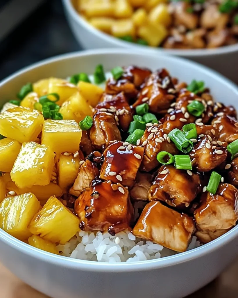 Teriyaki Chicken and Pineapple Bowls: A Flavorful Delight!