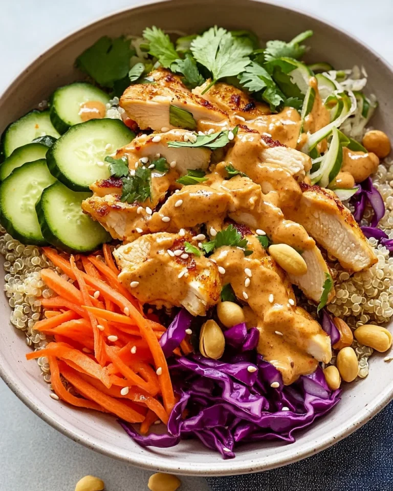 Thai Peanut Chicken Buddha Bowls Recipe