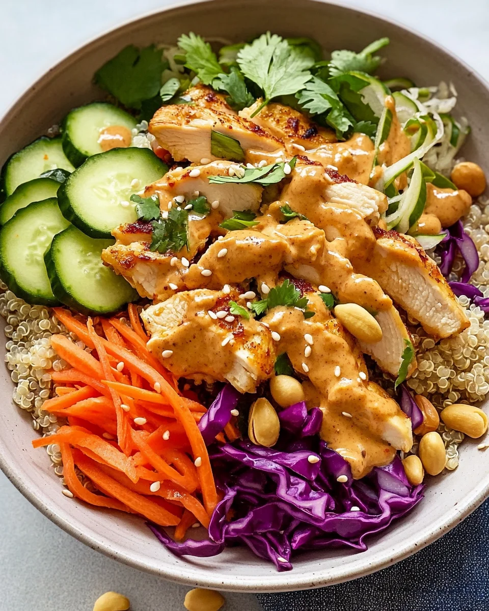 Thai Peanut Chicken Buddha Bowls Recipe