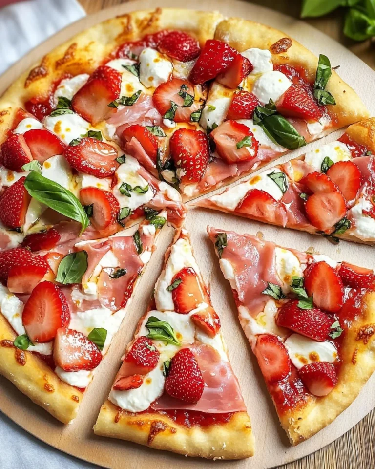 The BEST Strawberry Pizza