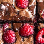Thick Fudgy Chocolate Raspberry Brownies