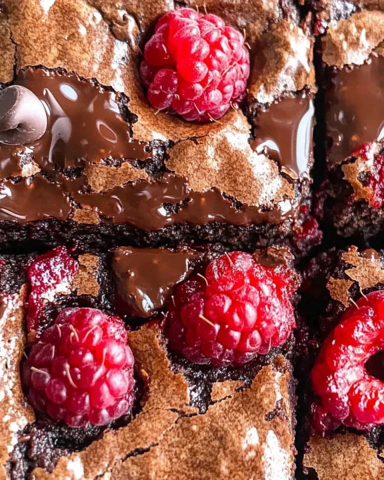 Thick Fudgy Chocolate Raspberry Brownies