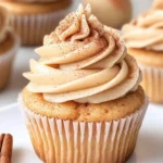 Apple Cider Cupcakes with Spiced Buttercream Frosting (gluten-free, whole grain)
