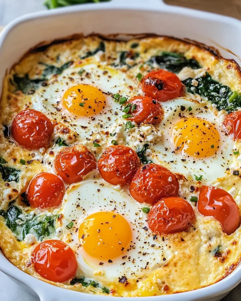 Baked Feta Eggs
