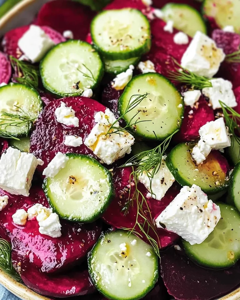 Beet Salad with Feta, Cucumbers, and Dill