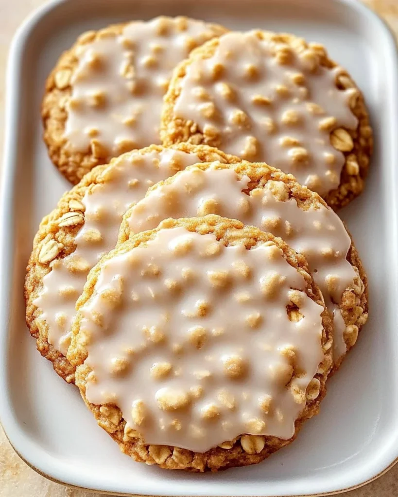 Brown Butter Iced Oatmeal Cookies Recipe