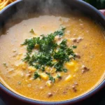 Cheesy Beef and Potato Soup