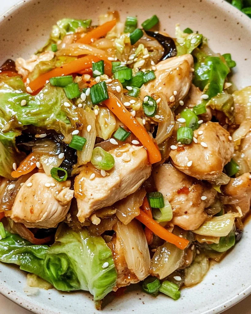 Chinese Chicken Cabbage Stir-Fry