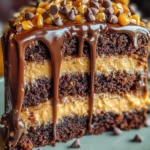 Chocolate Caramel Toffee Crunch Cake