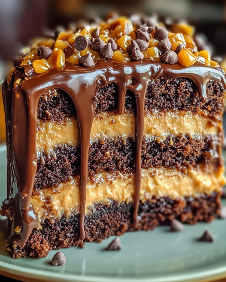 Chocolate Caramel Toffee Crunch Cake