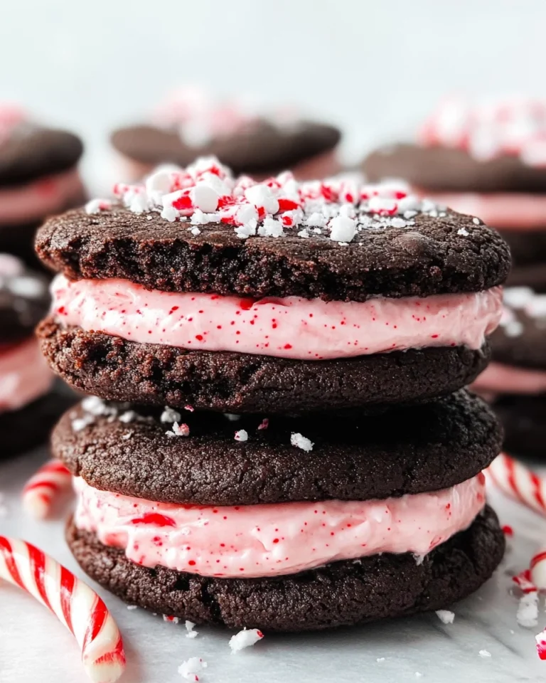 Chocolate Peppermint Sandwich Cookies