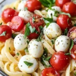 Creamy Caprese Pasta Salad