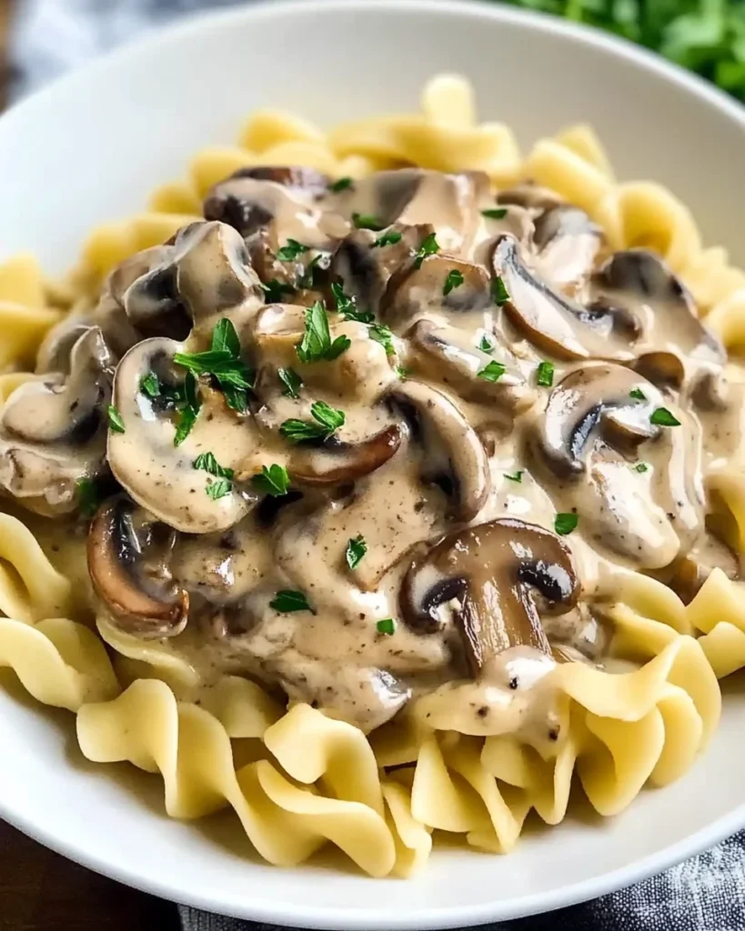 Creamy Mushroom Stroganoff