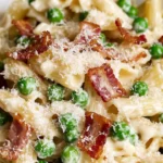 Creamy Pea and Bacon Pasta Salad