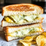 Crispy Dill Pickle Grilled Cheese Sandwich - theamazingfood