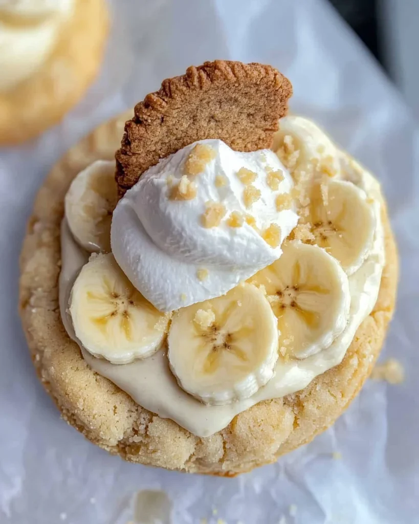 Crumbl banana cream pie cookies