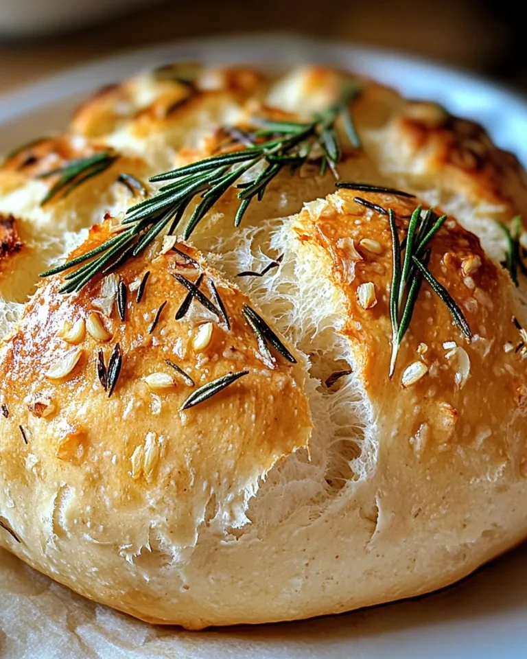 Easy Roasted Garlic Rosemary Artisan Bread – The Best Homemade Loaf