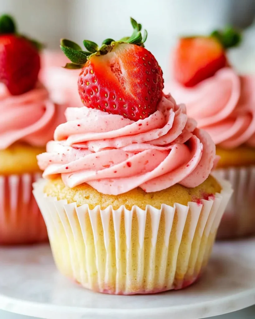 Fresh Strawberry Cupcakes