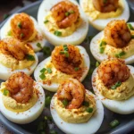 Fried Shrimp Deviled Eggs