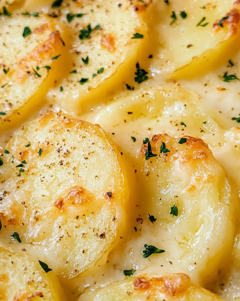 Garlic Parmesan Scalloped Potatoes