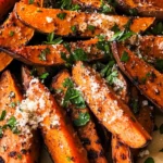 Garlic Parmesan Sweet Potato Wedges