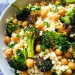 Lemon Couscous with Roasted Broccoli and Chickpeas